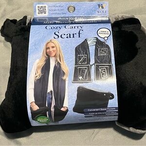 WOLF Gray Travel Scarf with 6 Pockets